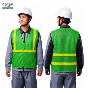 ÁO LƯỚI PHẢN QUANG NHỰA VÀNG MÀU XANH