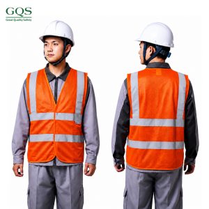 ÁO LƯỚI PHẢN QUANG NHỰA VÀNG-MÀU CAM