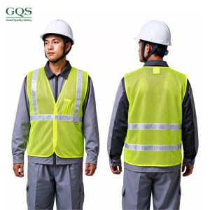 ÁO LƯỚI PHẢN QUANG NHỰA BẠC MÀU XANH CHUỐI