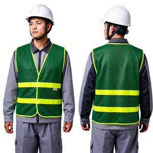 ÁO LƯỚI PHẢN POLY 2 SỌC BỤNG MÀU XANH