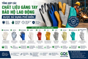 Các chất liệu găng tay bảo hộ lao động được dùng phổ biến