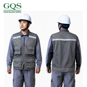 ÁO GHILE KỸ SƯ MỘT DÂY KÉO MÀU XÁM ĐẬM