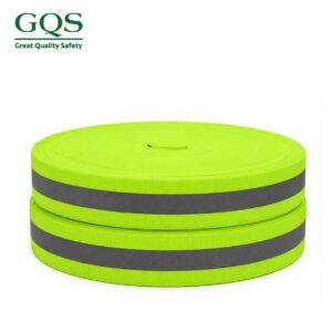DÂY PHẢN QUANG VẢI 2.5CM MÀU XANH CHUỐI SỌC