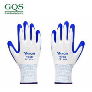 GĂNG TAY BẢO HỘ PHỦ PU MÀU XANH N581