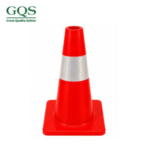 CHÓP NÓN GIAO THÔNG NHỰA PVC CAO 45CM ĐỎ CAM